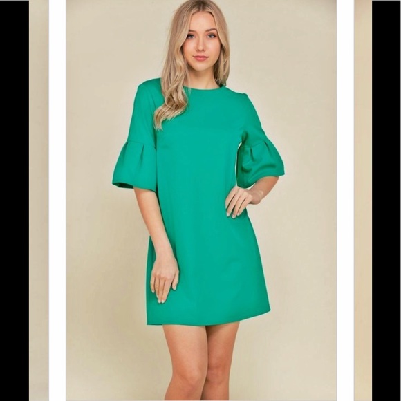 2 Bell Sleeve Shift Dresses MEDIUM - Picture 4 of 7